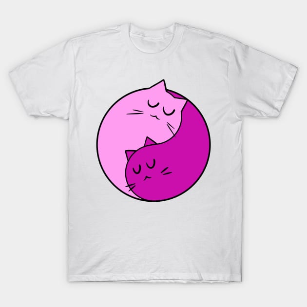 Yin Yang cats T-Shirt by Smoky Lemon